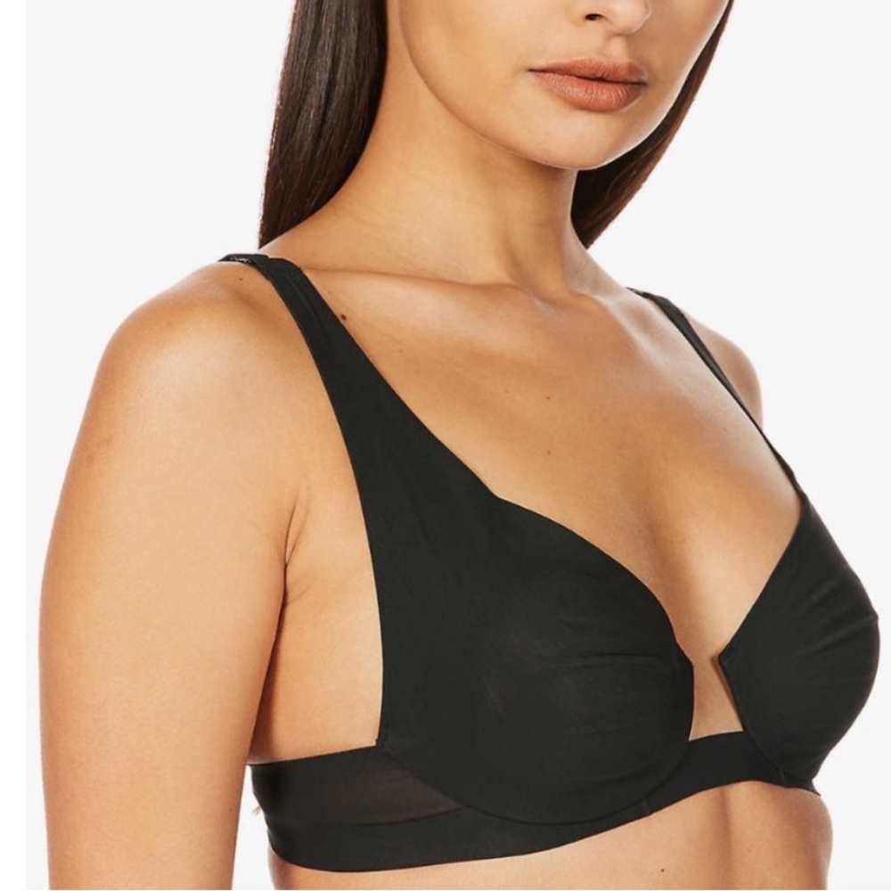 SKIMS Naked Underwire Plunge Bra Black Onyx 34B